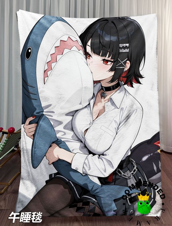 皇呱《可愛萌妹艾蓮·喬》絕區零鯊魚女僕裝飾畫 