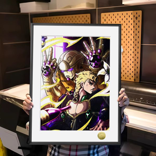 皇呱《5代jojo》JOJO的奇妙冒險喬魯諾·喬巴拿黃金體驗裝飾畫 