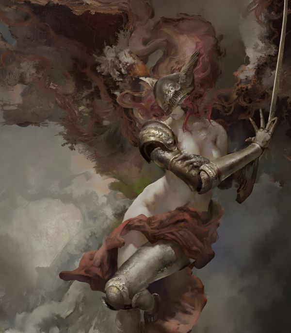 H2工作室 《瑪蓮妮亞》女武神艾爾登法環裝飾畫 