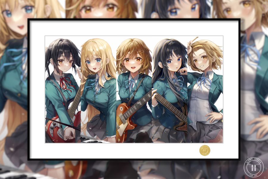 H2工作室 《輕音少女》K-ON!!平澤唯秋山澪田井中律裝飾畫 