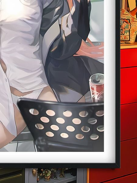 巴洛克《白衣帕瓦》鏈鋸人蕾塞篇power裝飾畫冰箱貼 