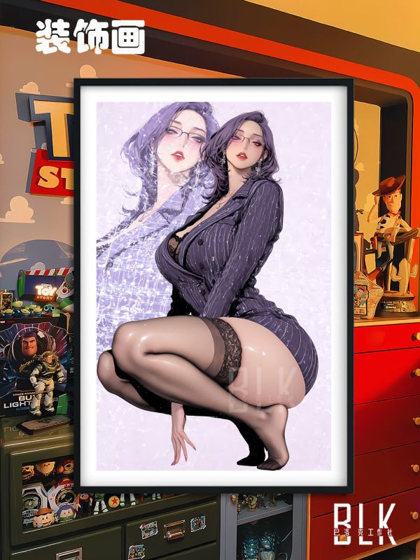 巴洛克《紫色金美庭》美麗新世界金組長裝飾畫冰箱貼 