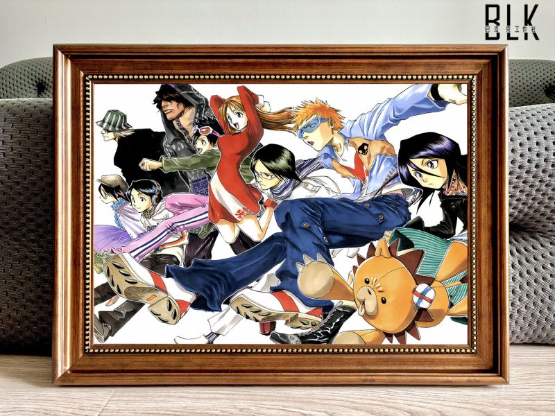 巴洛克 死神現世篇一護露琪亞茶渡織姬裝飾畫/冰箱貼 