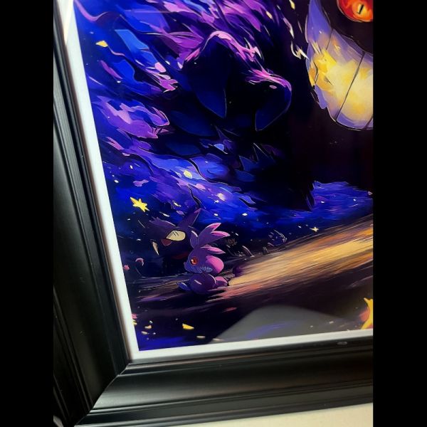 阿喵畫社 幽夜耿鬼 實惠型A4小桌面級裝飾畫 