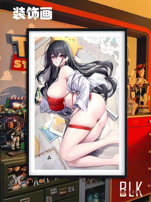 巴洛克 沙灘大鳳碧藍航線鷯IJN Taihō裝飾畫/冰箱貼 