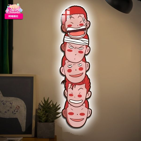 阿喵畫社 灌籃高手全隊疊疊樂超長燈帶畫 