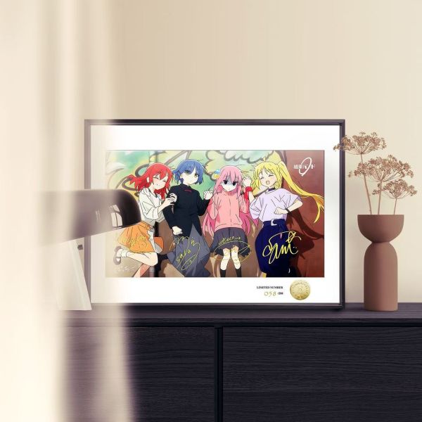 皇呱工作室 《結束樂隊合影》孤獨搖滾後藤一里喜多鬱代虹夏山田涼聲優簽名裝飾畫 