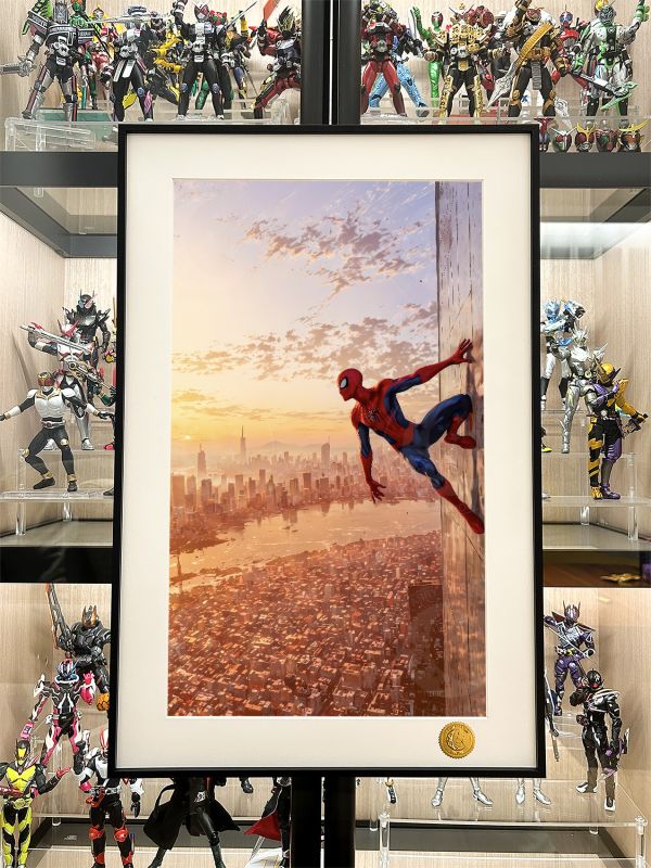 星空《城市蜘蛛俠》漫威彼得·帕克託比·馬奎爾裝飾畫 