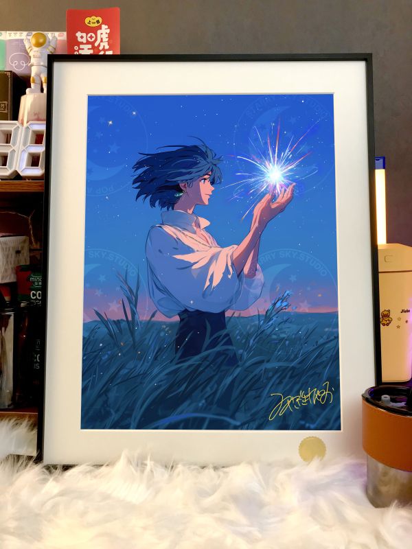 星空工作室 《哈爾之心》哈爾的移動城堡宮崎駿裝飾畫 
