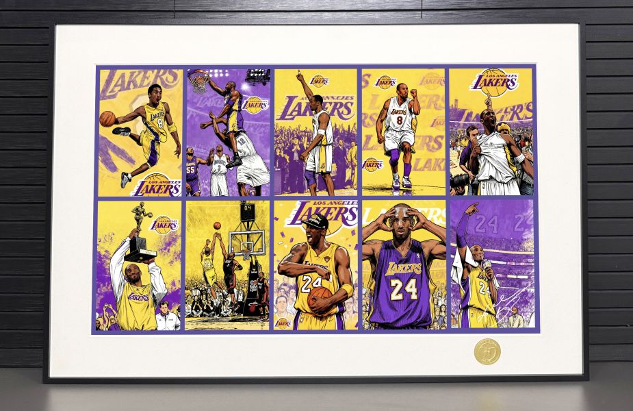 H2工作室 《科比時刻》NBA湖人隊黑曼巴裝飾畫 