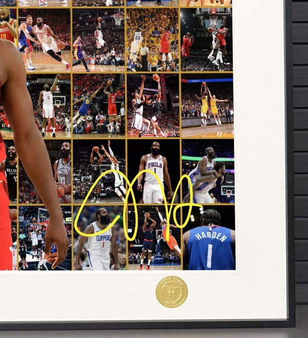 H2工作室 《留在巔峯–詹姆斯哈登》NBA快船火箭籃網大鬍子哈登裝飾畫 