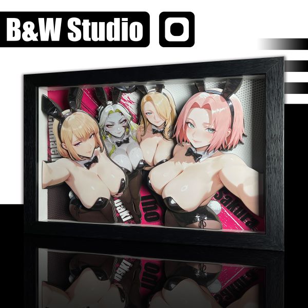 黑白畫映B&W Studio 車慧怡&墮姬&井野&小櫻 立體裝飾畫 