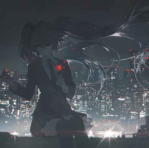 H2工作室 《初音落淚》miku大蔥公主殿下動漫二次元裝飾畫 