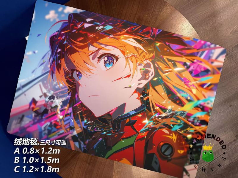 皇呱 《彩色明日香》新世紀福音戰士明日香午睡毯地毯裝飾畫 