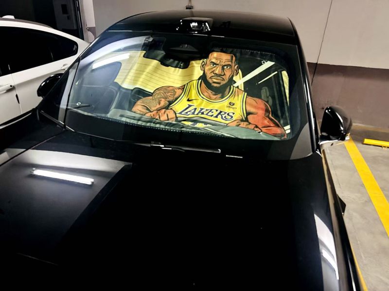 千鳥社 《汽車前擋遮陽-詹姆斯和庫裏》NBA湖人隊勇士隊 