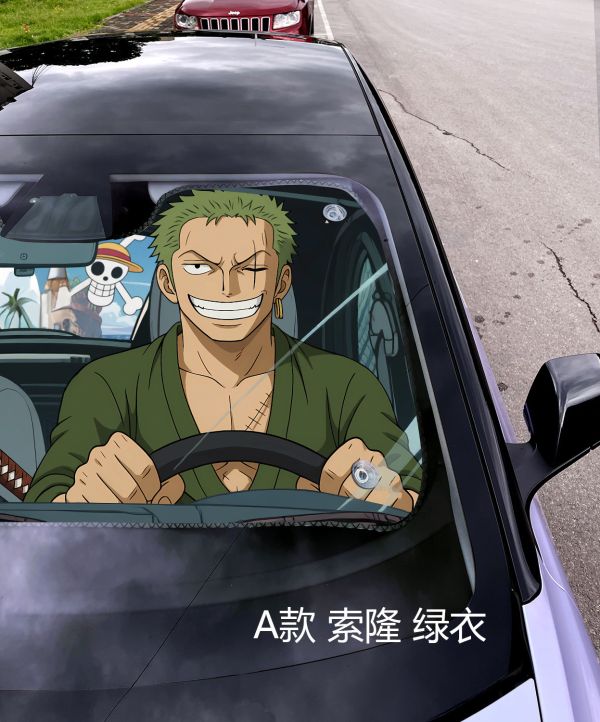 千鳥社 《汽車前擋遮陽-索隆》海賊王索隆三刀流草帽團 