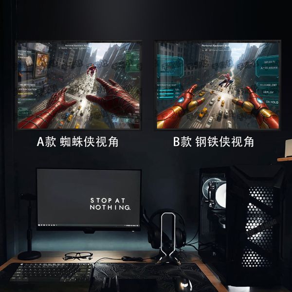 千鳥社《鋼鐵俠 蜘蛛俠 第一視角》漫威裝飾畫 