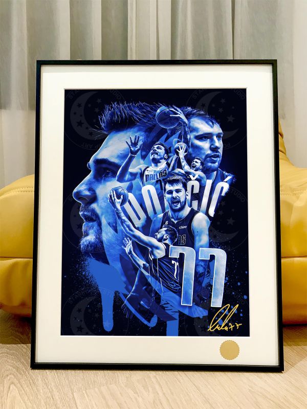 星空《盧卡東契奇》NBA獨行俠洛杉磯湖人裝飾畫 
