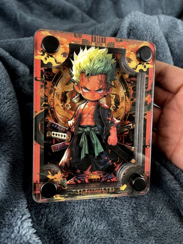 萌萌匠 Onepiece海賊王羅羅諾亞·佐羅小索隆立體亞克力磚擺臺 