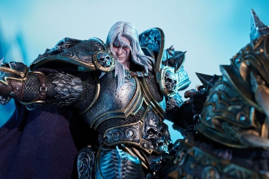 正版授權 Blizzard暴雪遊戲 魔獸世界 巫妖王&無敵戰馬 典藏限定雕像 