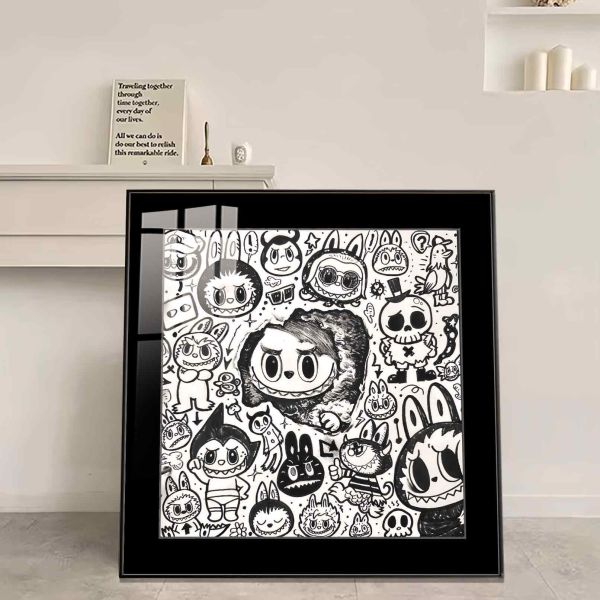 JUZI橘子工作室 塗鴉星空拉布布裝飾畫 