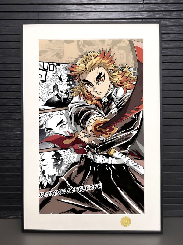 H2工作室《炎柱》鬼滅之刃煉獄杏壽郎鬼殺隊九柱裝飾畫 