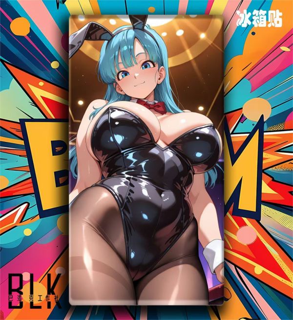 巴洛克 兔女郎布瑪Bulma龍珠悟空鳥山明裝飾畫/冰箱貼 