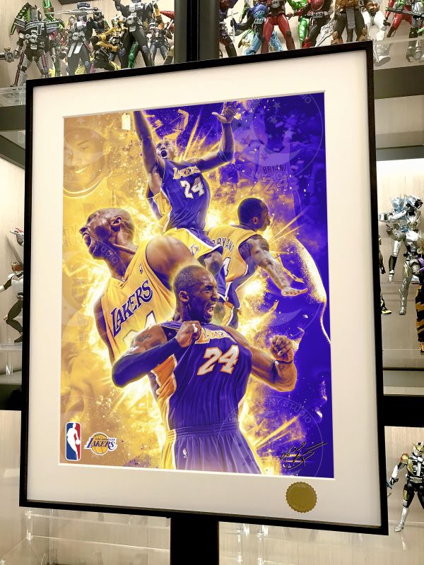 星空《曼巴之火》科比布萊恩特NBA洛杉磯湖人裝飾畫 