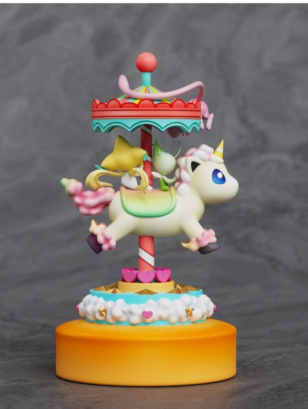 sun 太陽工作室 寶可夢遊樂園系列-旋轉木馬第七彈 三幻獸 