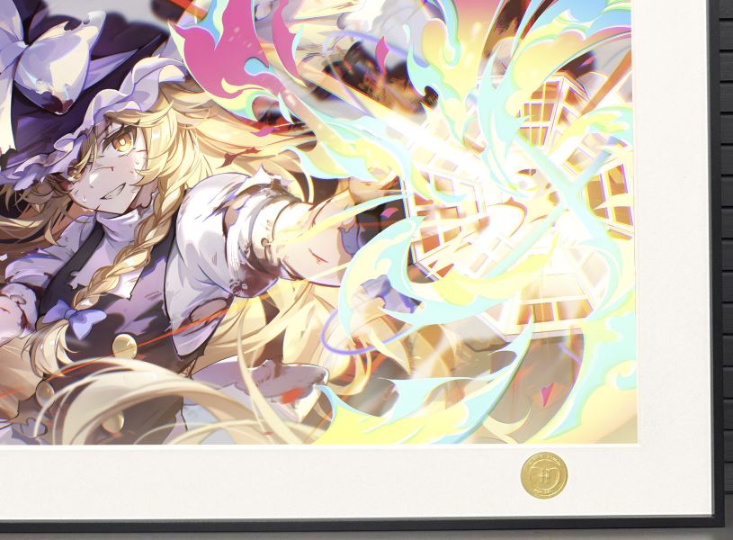 H2工作室《霧雨魔理沙》東方project黑白魔法使裝飾畫 