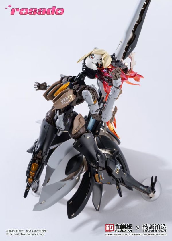 核誠治造×和模線蘿莎計劃ROSADO RS-03 星花 百合MK31/10 拼裝機娘模型 