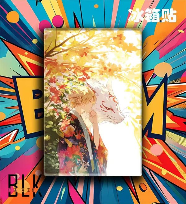 巴洛克 夏目貴志貓咪老師夏目友人帳裝飾畫/冰箱貼 