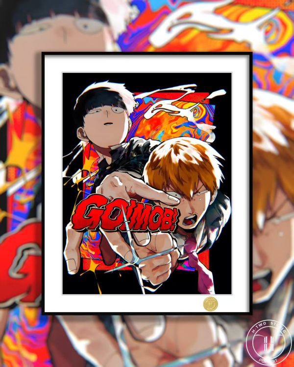 H2工作室 《茂靈》靈能百分百影山茂夫靈幻新隆龍套裝飾畫 