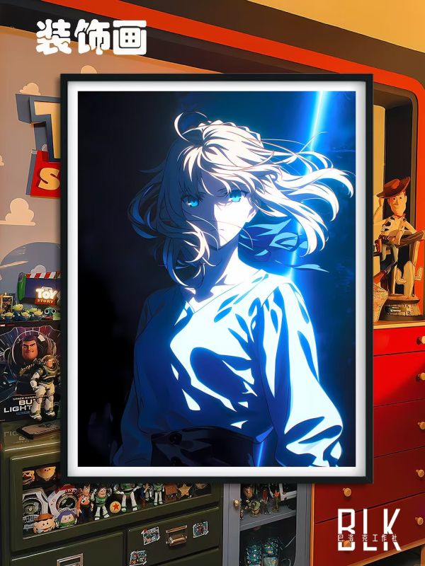 巴洛克 霸氣saber阿爾託莉雅亞瑟王吾王Fate裝飾畫/冰箱貼 