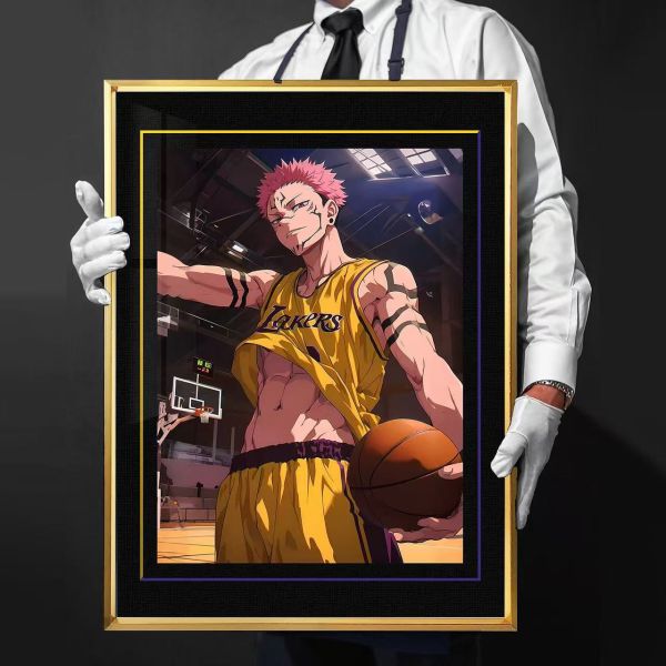 千鳥社 《湖人 五條悟&兩面宿儺》湖人隊咒術回戰NBA午睡毯地毯裝飾畫 
