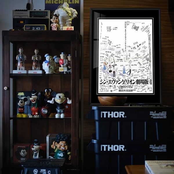 千鳥社《EVA海報簽名》新世紀福音戰士海報全員簽名裝飾畫 