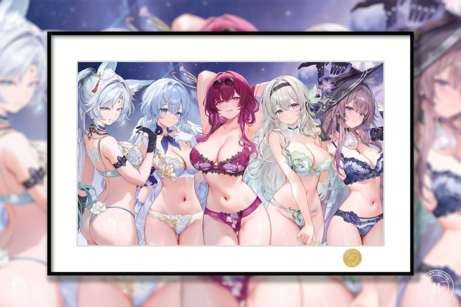 H2工作室 《內衣女團》崩壞星穹鐵道卡芙卡知更鳥流螢飛宵黑塔裝飾畫 