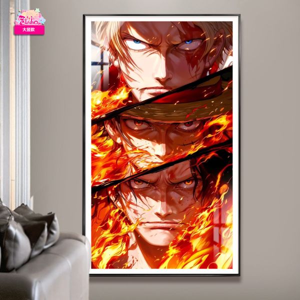 阿喵畫社 火之意志三兄弟 海賊王裝飾畫 