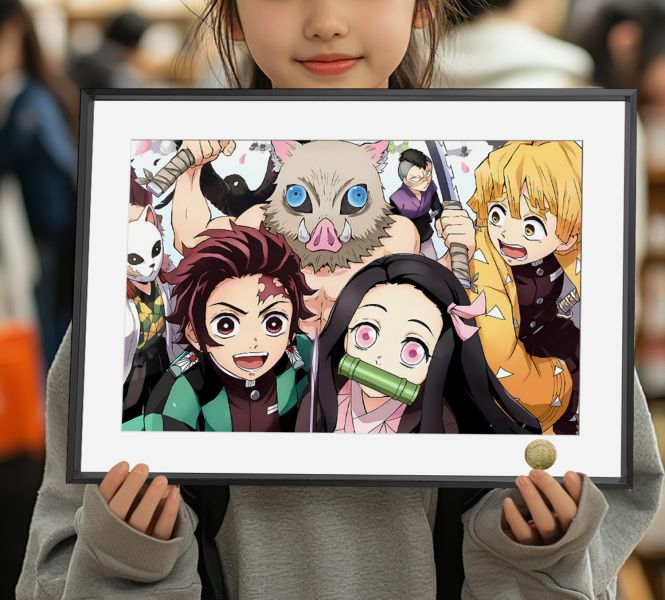 皇呱《鬼殺小組》鬼滅之刃主角鬼殺隊裝飾畫 