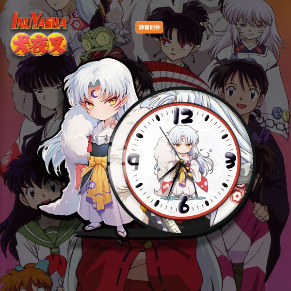 阿喵畫社 萌系殺生丸橫款靜音異形時鐘 