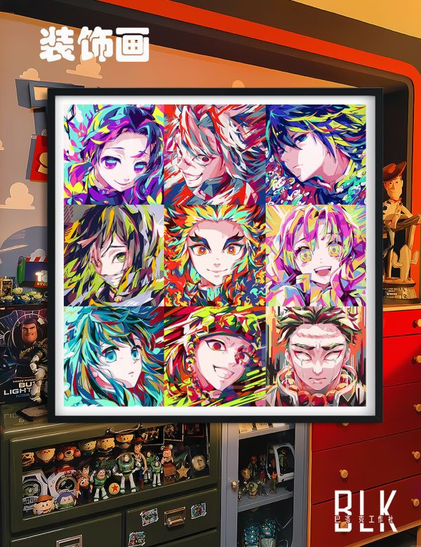 巴洛克 炫彩九柱系列鬼滅之刃無限城篇裝飾畫/冰箱貼 