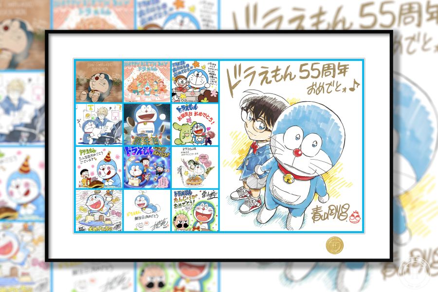 H2工作室 《哆啦A夢55週年畫師慶賀》裝飾畫 