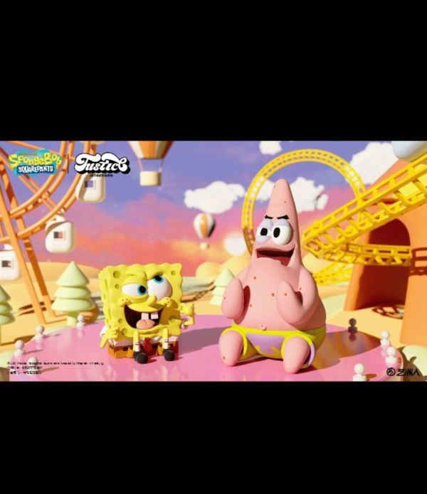 【補款】正版授權 Justice Intentions 海綿寶寶 搪膠大娃潮玩系列 