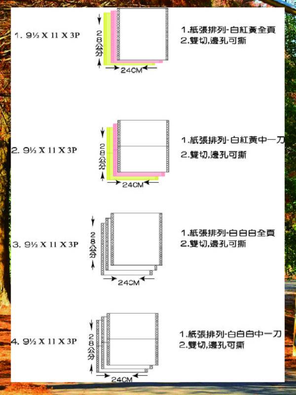 空白報表紙9.5*11-3P白紅黃無切 全馬克刀,好撕,利百代報表紙,複寫清楚,工廠直購,減少經銷利潤,選擇智謙,30年工廠,品質保證!獲利良多!