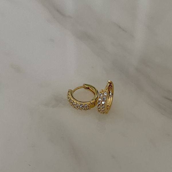 Twinkle Hoop Earrings 小鑽圈圈 