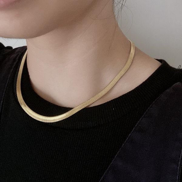 Margaret  Choker 寬版晨光金箔 