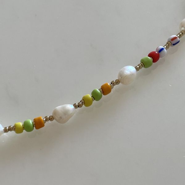 Rainbow Bead Necklace 彩虹米粒 