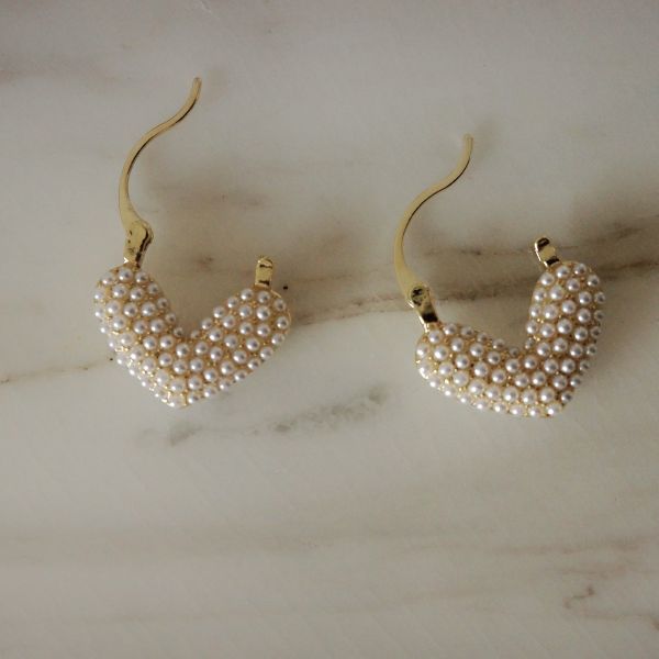 Marguerite Heart Earrings 愛心圈圈 