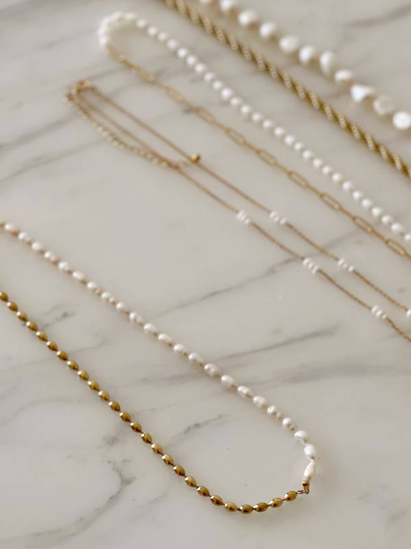 Gold Pearl Necklace 豆豆珍珠 