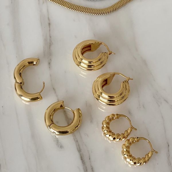 LA Statement Earrings 簡約圈圈 